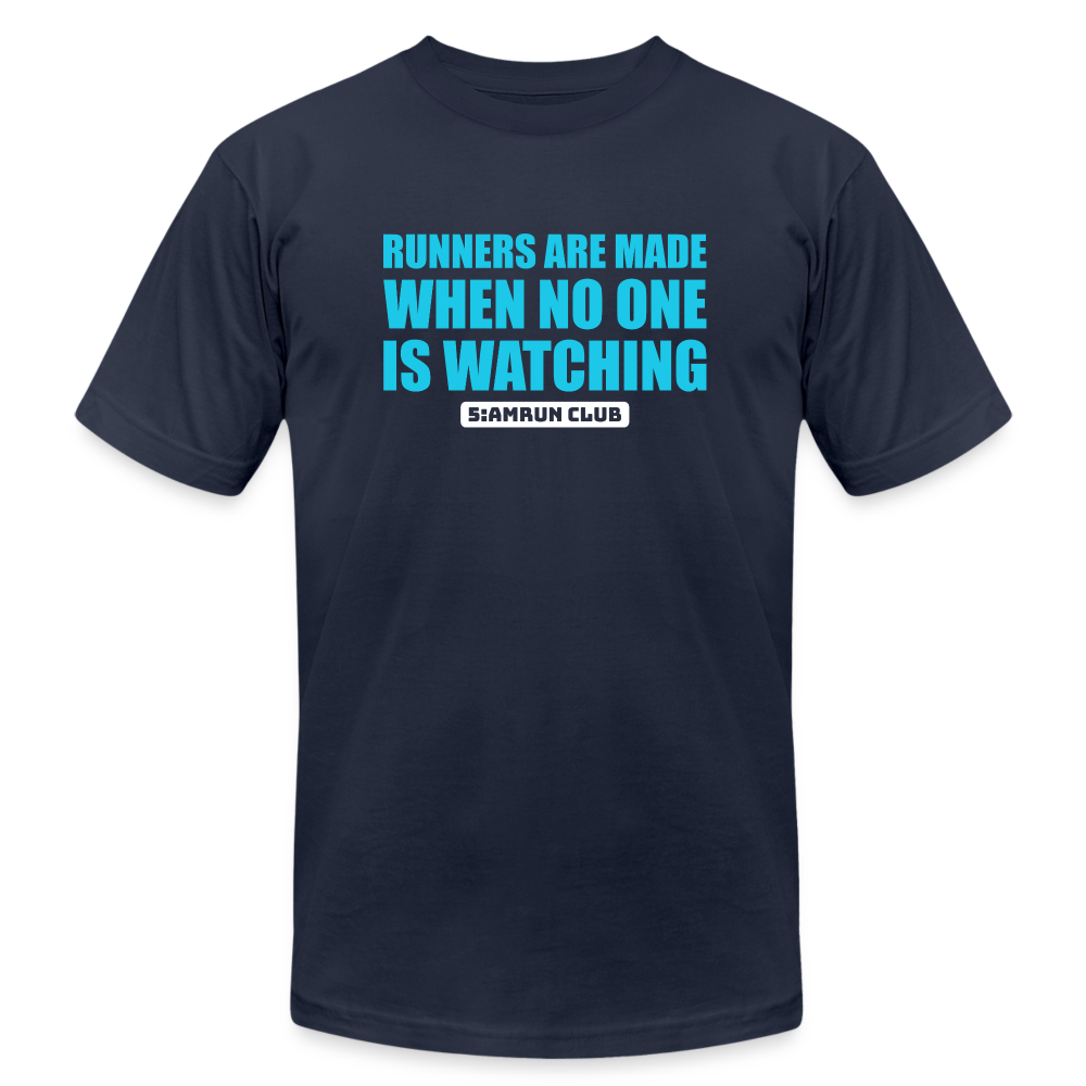 RUNNERS ARE MADE, -T-SHIRT - navy