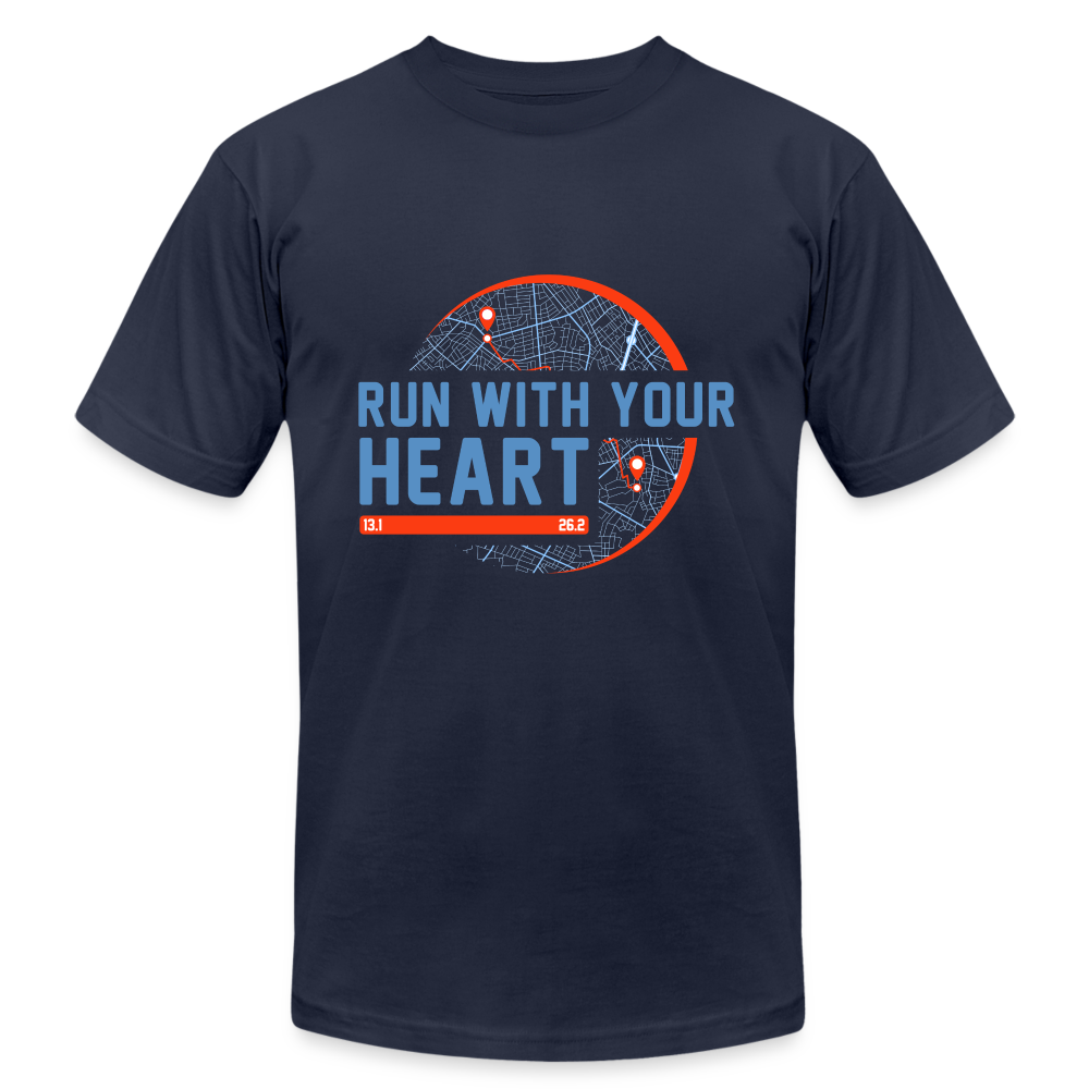 Run With Your Heart, T-SHIRT - navy