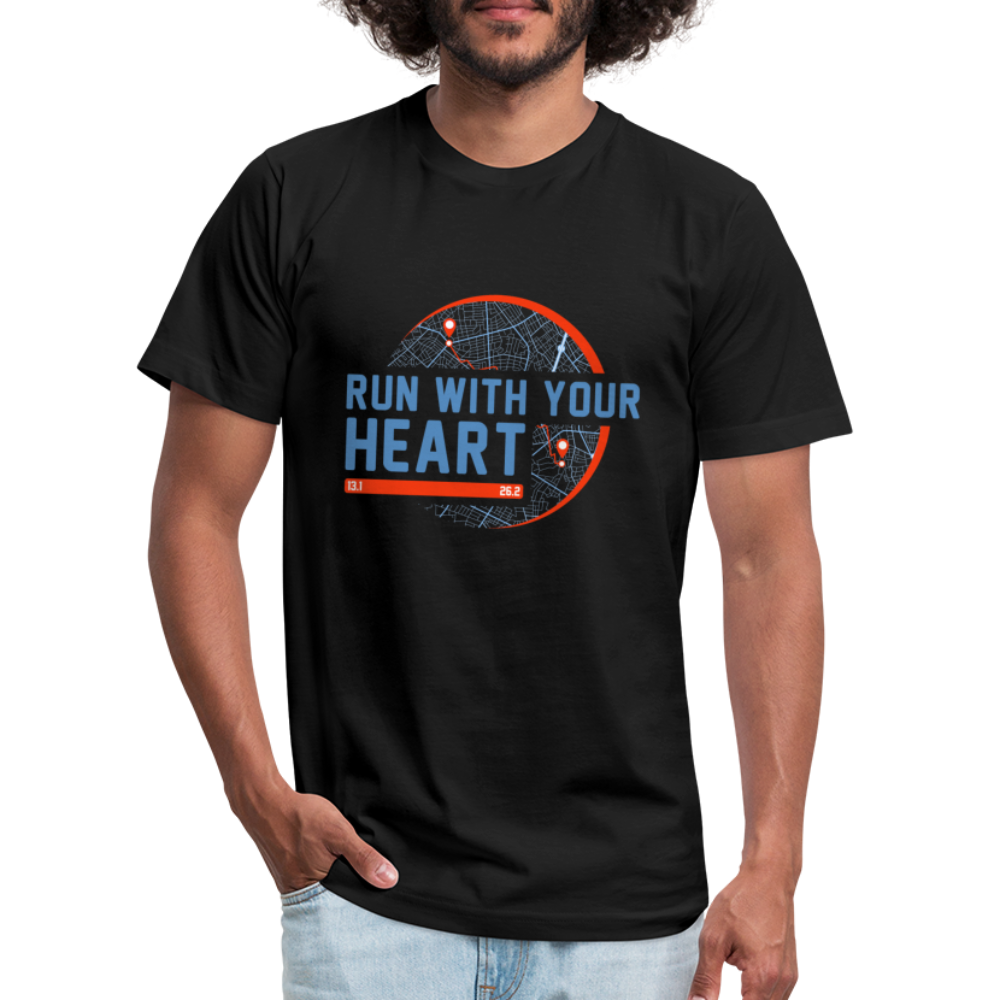 Run With Your Heart, T-SHIRT - black
