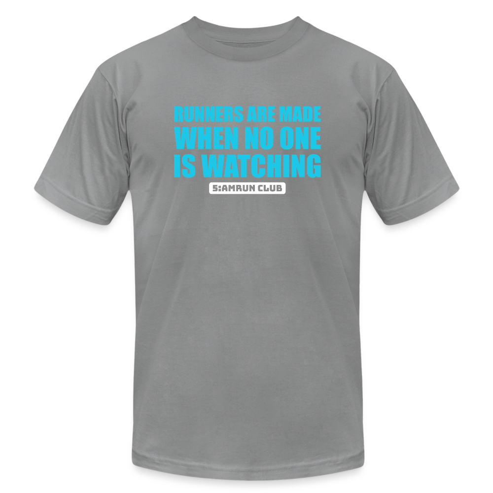 RUNNERS ARE MADE, -T-SHIRT - slate