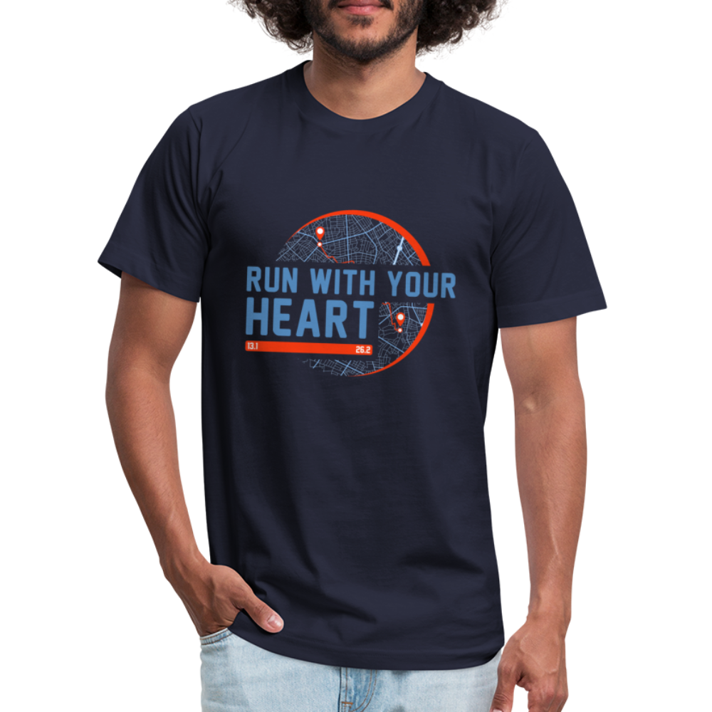 Run With Your Heart, T-SHIRT - navy