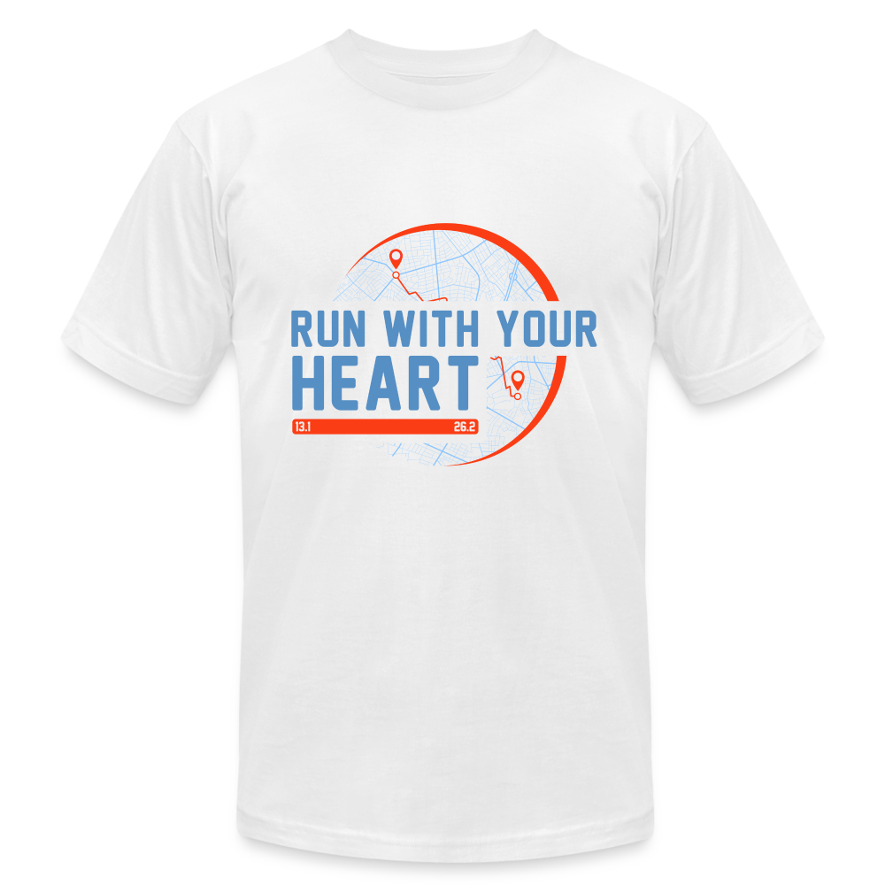 Run With Your Heart, T-SHIRT - white