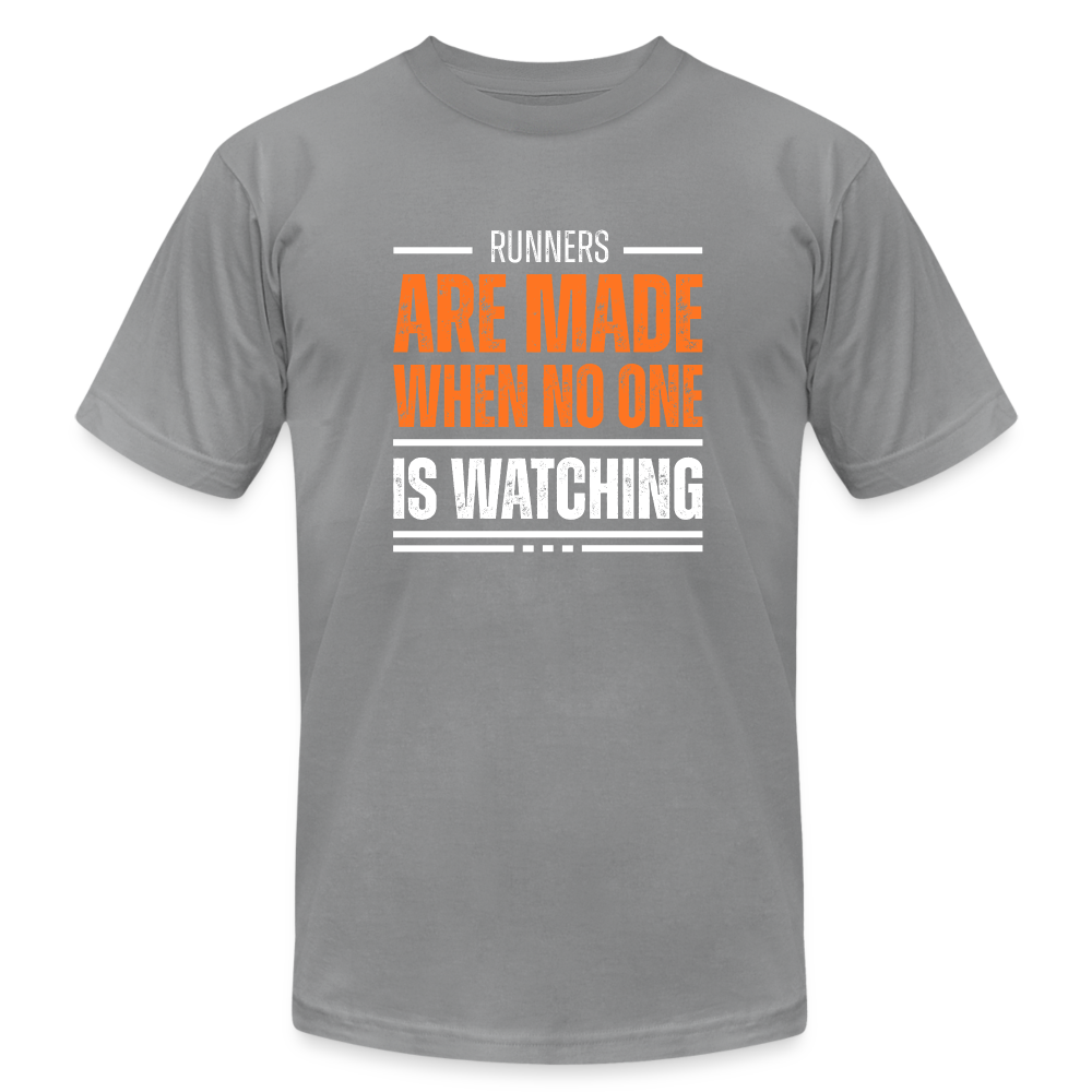 RUNNERS ARE MADE, -T-SHIRT - slate