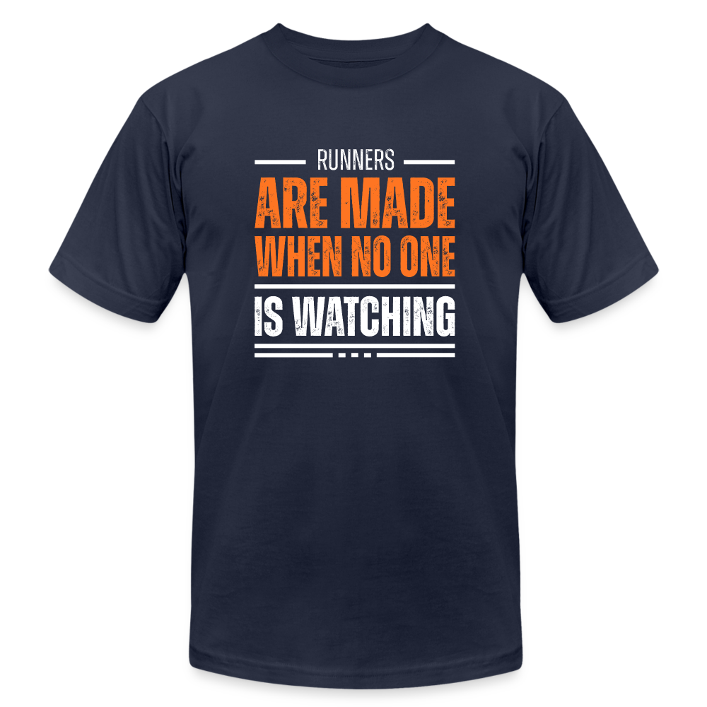 RUNNERS ARE MADE, -T-SHIRT - navy