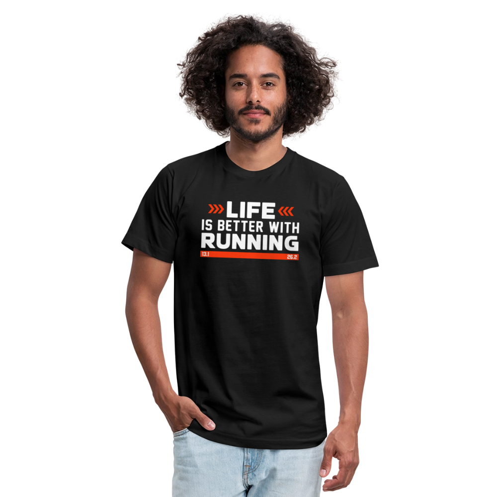 Life Is Better With Running, T-Shirt - black