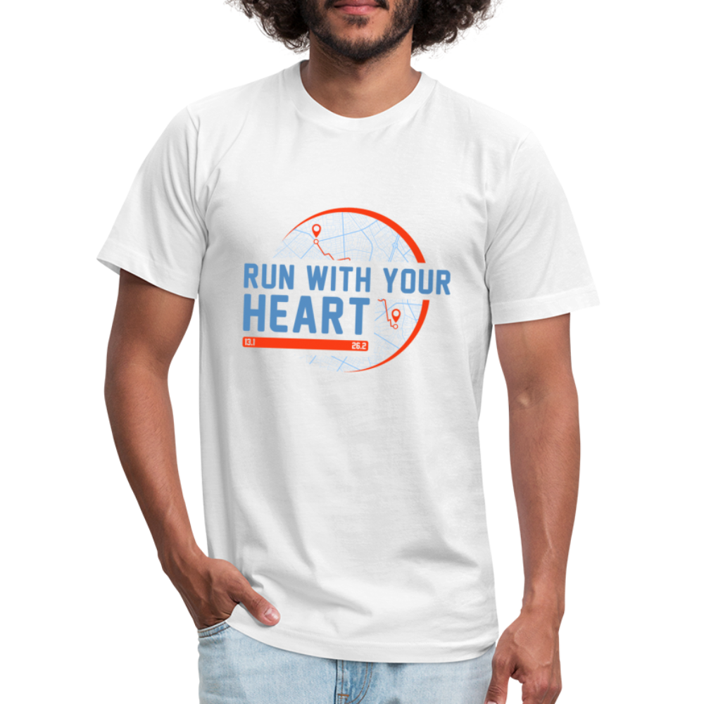 Run With Your Heart, T-SHIRT - white
