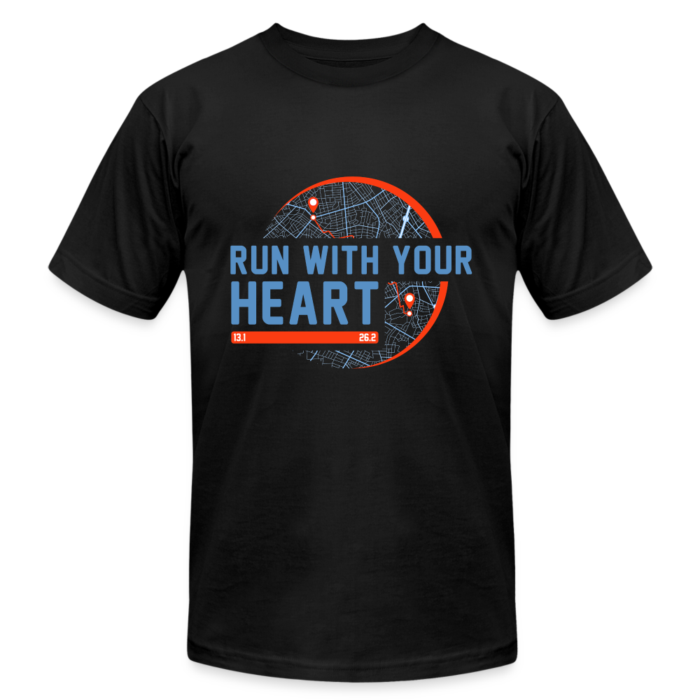 Run With Your Heart, T-SHIRT - black