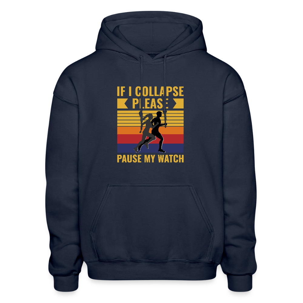Pause My Watch Hoodie - navy