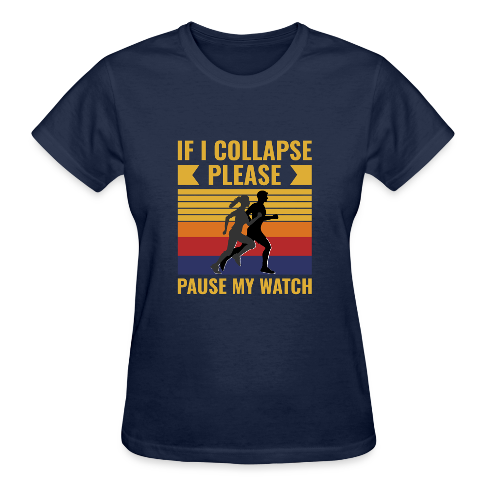 IF I COLLAPSE PLEASE PAUSE MY WATCH - navy