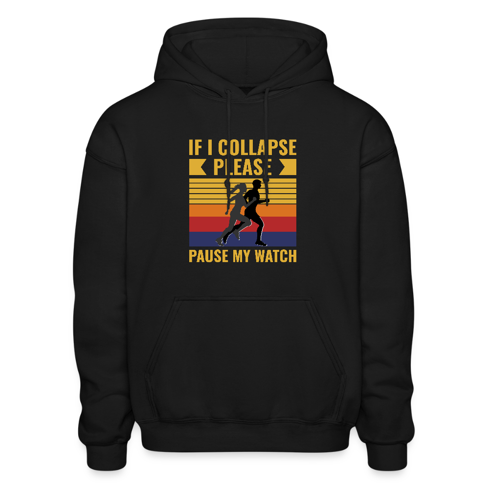 Pause My Watch Hoodie - black