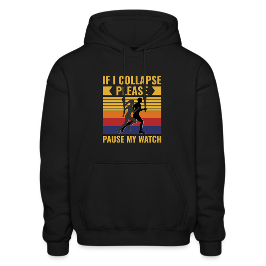 Pause My Watch Hoodie - black