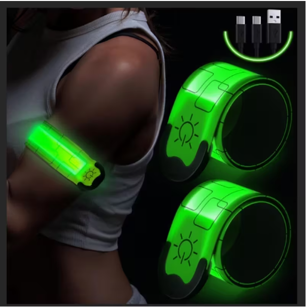2-Pack Reflective Rechargeable Running Armbands