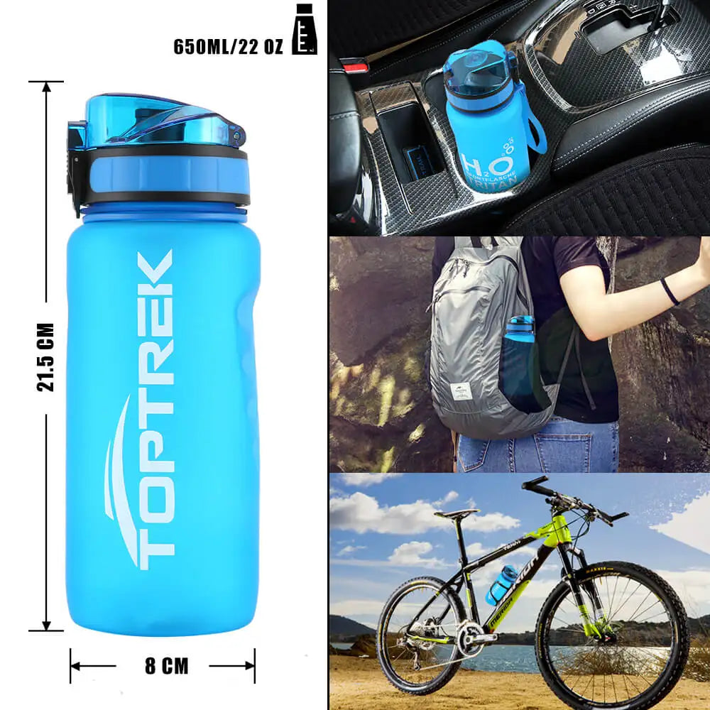 בקבוק מים עמיד בפני דליפות Toptrek Sports 650ML/1000ML