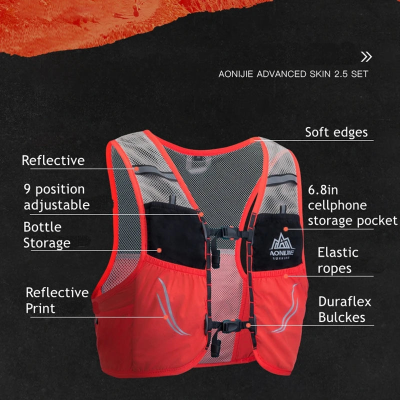 Lightweight Backpack Running Vest Nylon Hydration Pack Bag