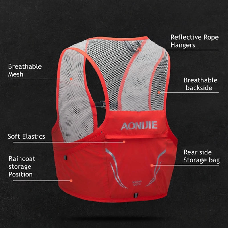 Lightweight Backpack Running Vest Nylon Hydration Pack Bag