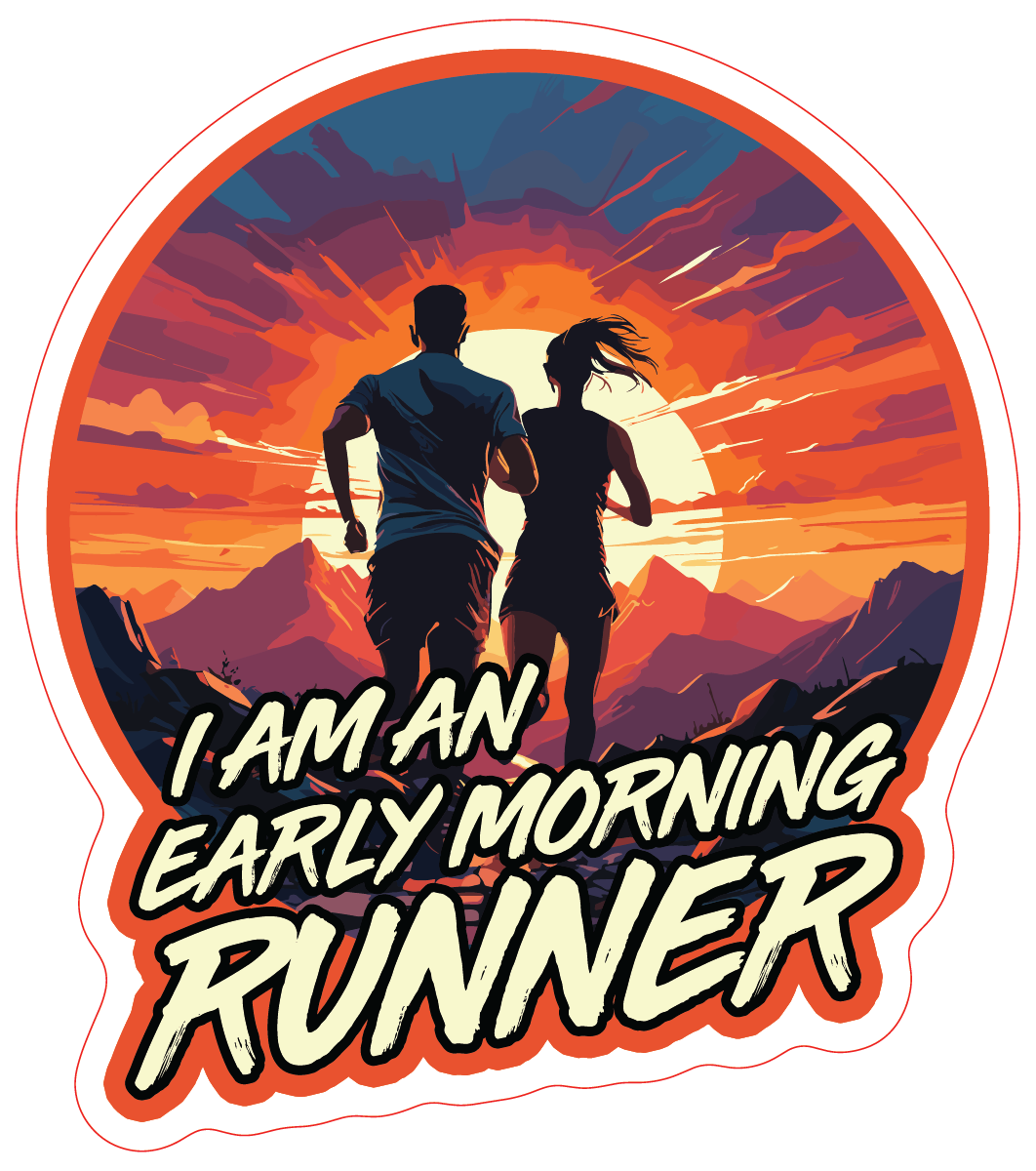 I Am an Early Morning Runners Sticker