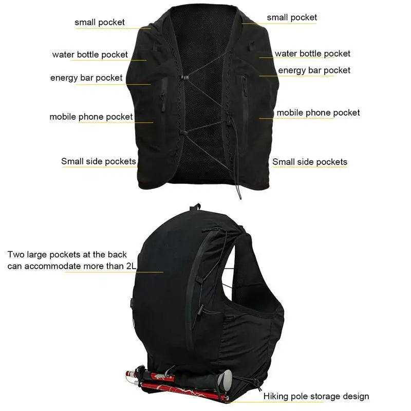 Running Hydration Pack Vest Portable Hydration Bladder Backpack