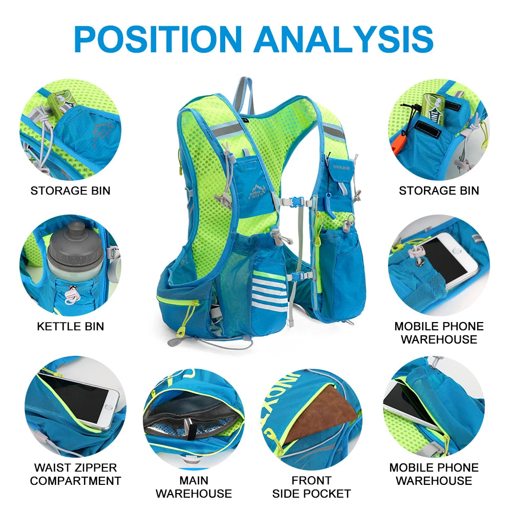 running hydrating vest backpack 8L hydrating backpack