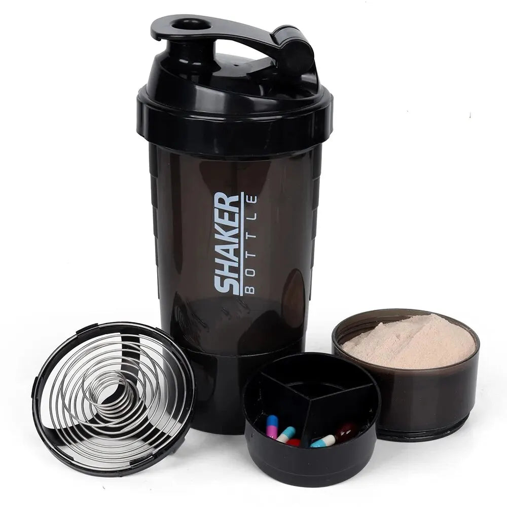 3 Layers Shaker Protein Bottle Powder Shake Mug