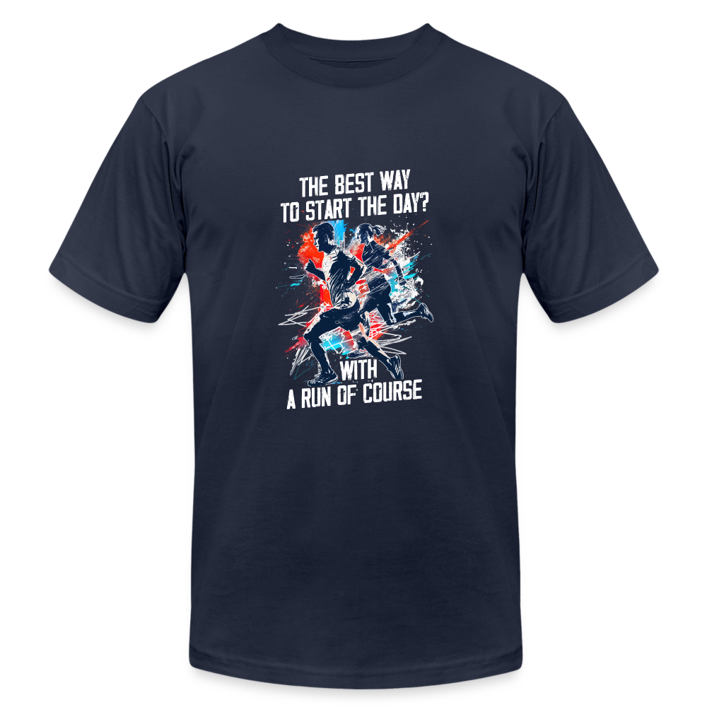 The Best Way To Start The Day T-Shirt - navy