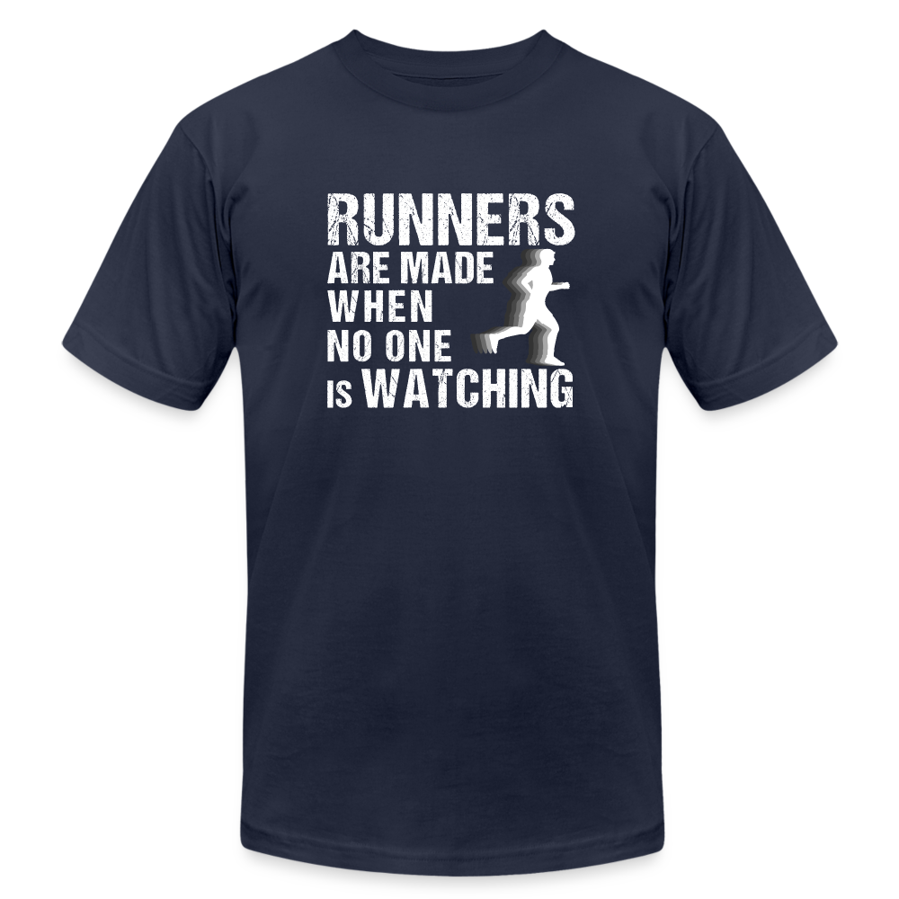 Runners Are Made When No One Is Watching T-Shirt - navy