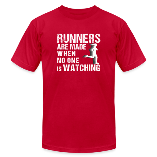 Runners Are Made When No One Is Watching T-Shirt, Women - red