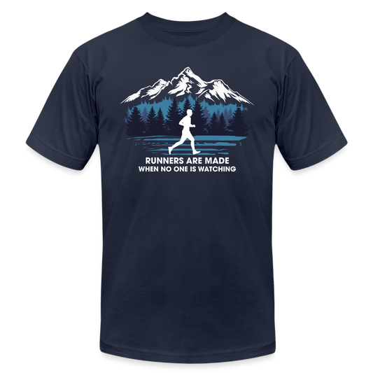 Runners Are Made When No One Is Watching - navy